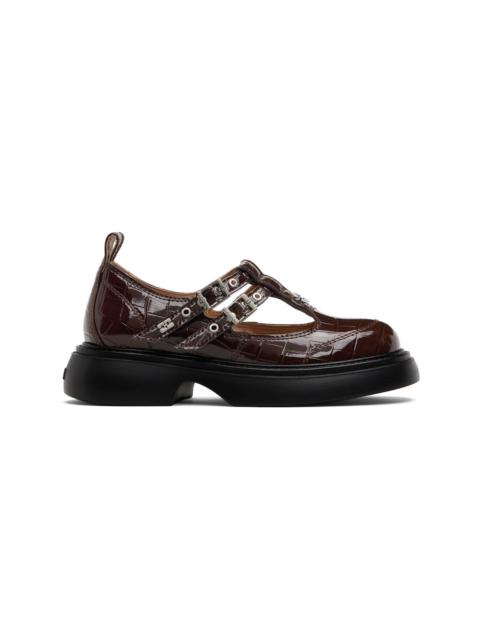 GANNI Brown Everyday Butterfly Mary Jane Loafers