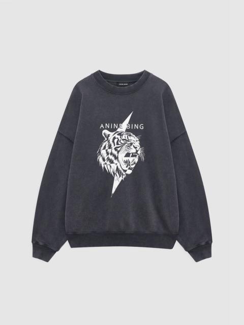 ANINE BING Miles Sweatshirt Tiger - Vintage Black