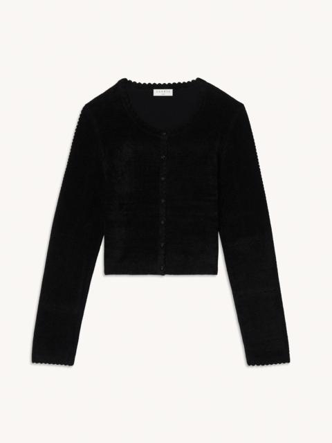 Sandro Chenille knit cropped cardigan