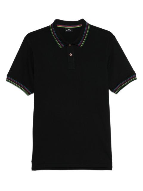 Paul Smith striped collar polo shirt