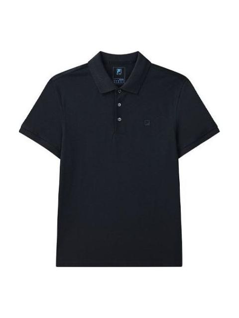 FILA FILA Casual Solid Color Breathable Short Sleeve Polo Shirt Navy Blue F11M122132F-NV