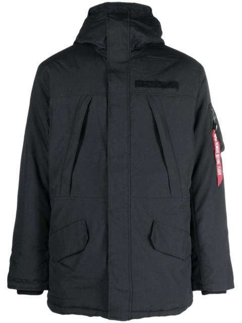 ALPHA INDUSTRIES logo-tag hooded jacket