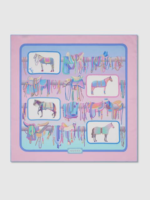 GUCCI 90 x 90 project printed silk carré