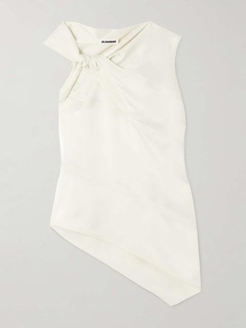 Jil Sander Asymmetric knotted satin top