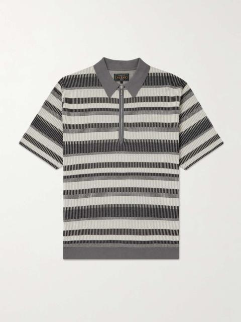 BEAMS PLUS Striped Cotton Polo Shirt