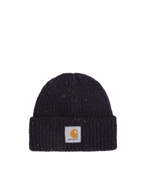 Carhartt Anglistic speckled logo-patch beanie