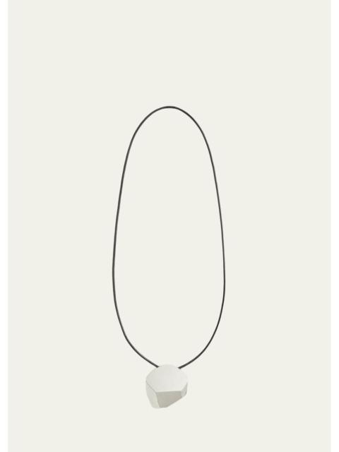 Ralph Lauren Geo Pendant Leather Necklace