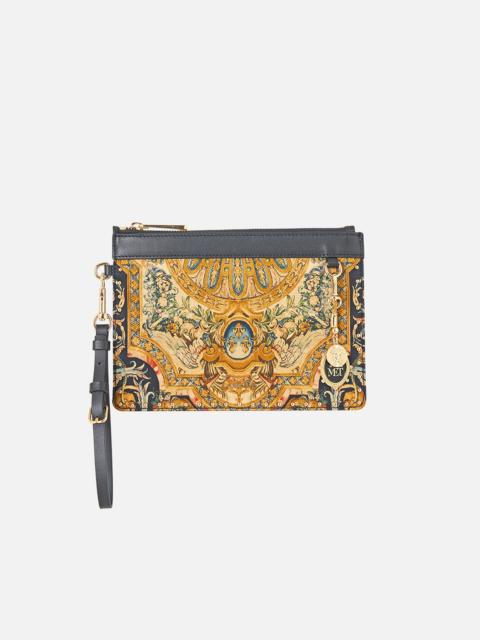 CAMILLA CLUTCH WITH LEATHER TRIMS MUSEUM MEMOIRS