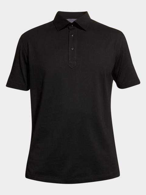 Brunello Cucinelli Men's Jersey Polo Shirt