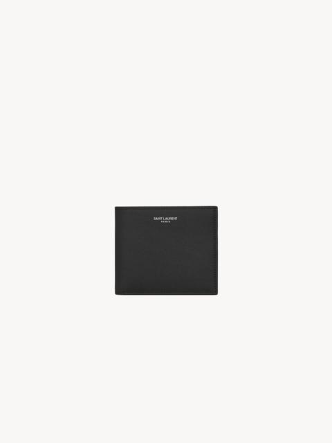 SAINT LAURENT PARIS EAST/WEST WALLET IN GRAIN DE POUDRE LEATHER