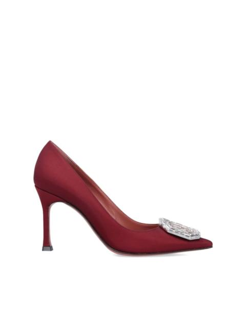 Amina Muaddi 90mm Camelia pumps