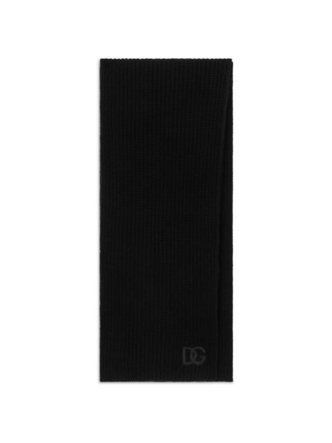 Dolce & Gabbana ribbed cashmere scarf