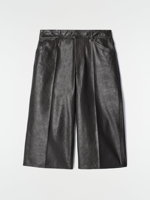 Lemaire LEATHER BERMUDAS IN GLOSSY COW LEATHER