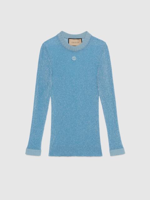 GUCCI Extra fine lamé knit top