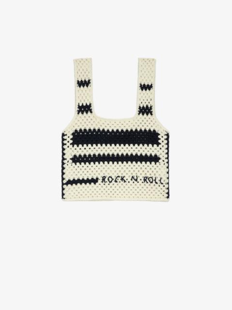 Zadig & Voltaire Dillie Crochet Knit Tank Top