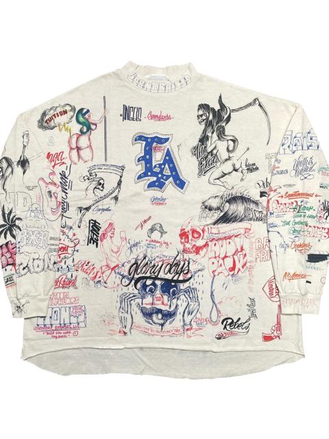 SAINT M×××××× Readymade Saint Graffiti Long Sleeve T-Shirt "Beige Multi" SM YS3 0000 C10