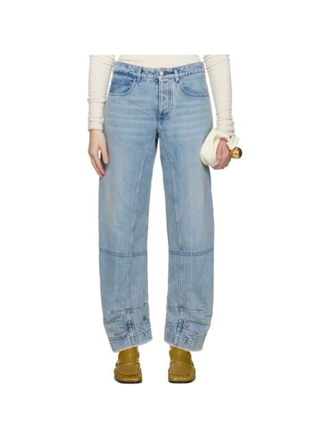 Jil Sander Blue Darted Jeans