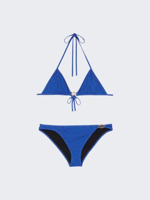 GUCCI Two Pieces Matt Jersey Stretch Electric Deep Blue