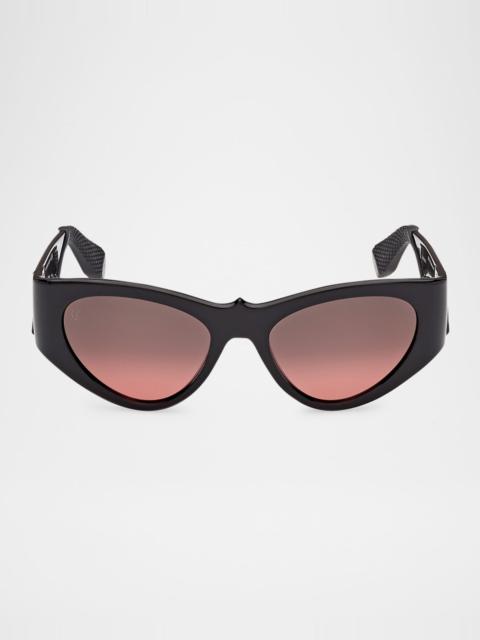 Christian Louboutin Loubishark Acetate Cat-Eye Sunglasses