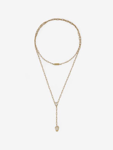 Alexander McQueen Pavé Skull Necklace