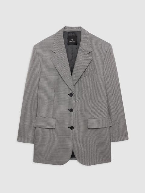 ANINE BING Sara Blazer - Black And White Mini Houndstooth