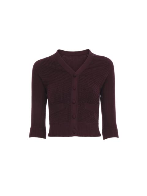 Chloé FITTED V-NECK CARDIGAN IN A WOOL KNIT