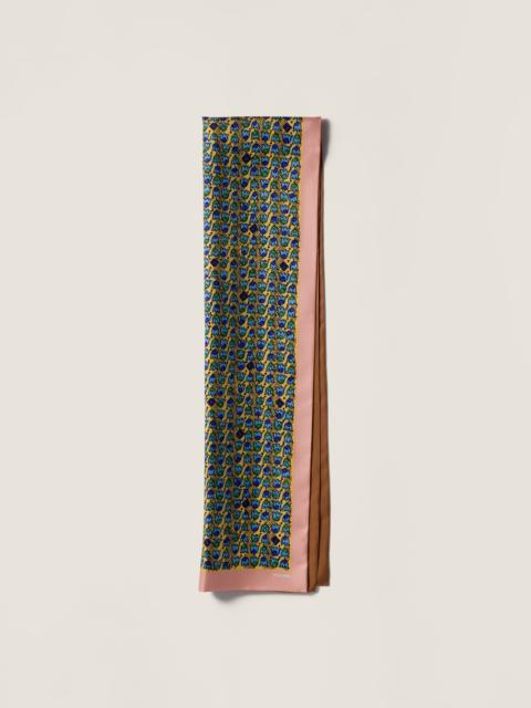 Miu Miu Printed twill scarf