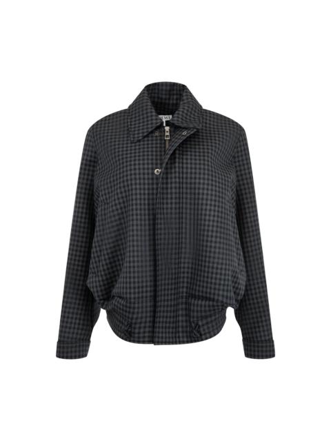 Loewe Check Pattern Drawstring Jacket
