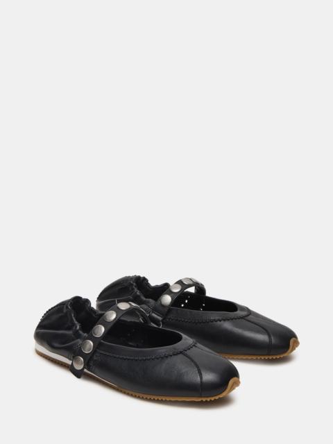 STEVE MADDEN ANAYA BLACK LEATHER STUDS