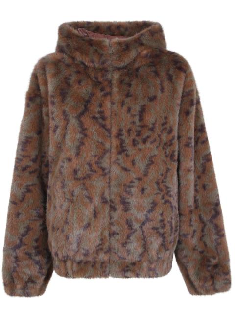 Drôle de Monsieur Faux Fur Hooded Jacket "Hooded Zipped Fake Fur Jacke
