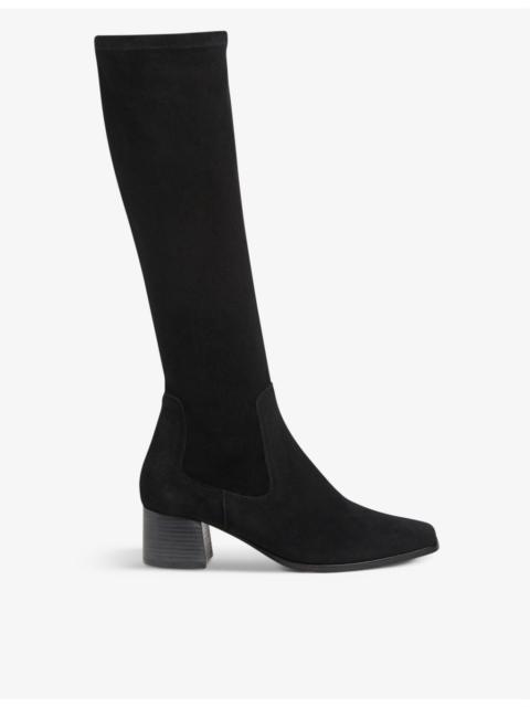 WHISTLES Blair zipped suede knee-high boots