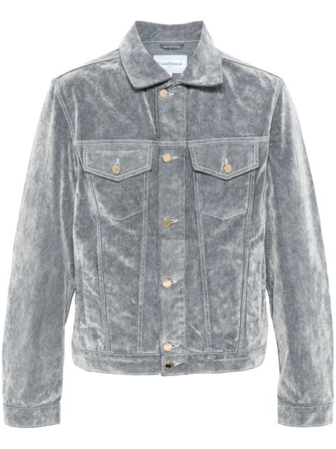 CASABLANCA velvet-finish denim jacket