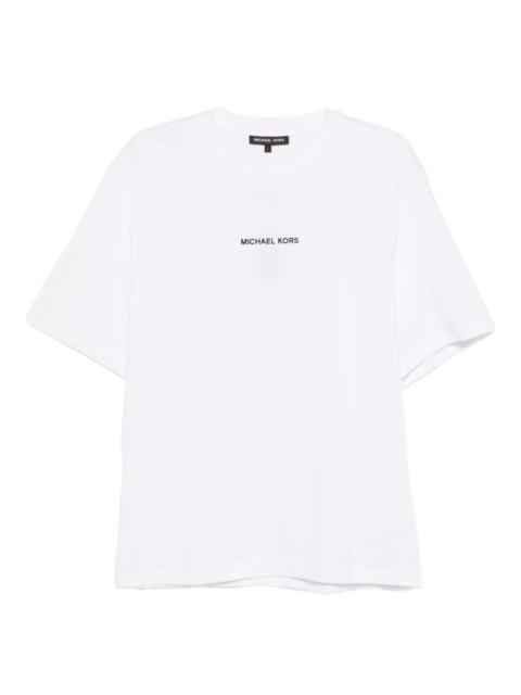 MICHAEL KORS logo-embroidered cotton T-shirt