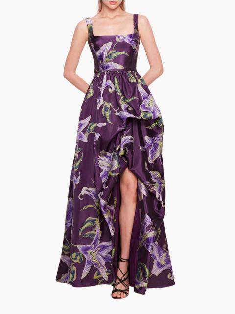 Marchesa SQUARE NECK DRAPE BALLGOWN