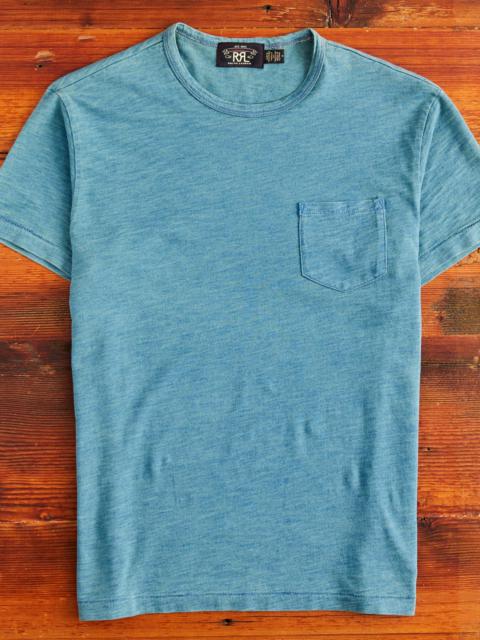 RRL by Ralph Lauren Slub Jersey Pocket T-Shirt in Washed Indigo