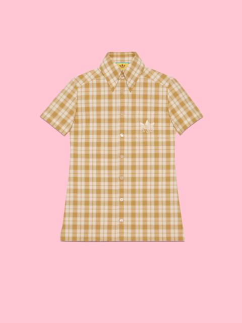 GUCCI adidas x Gucci check cotton shirt