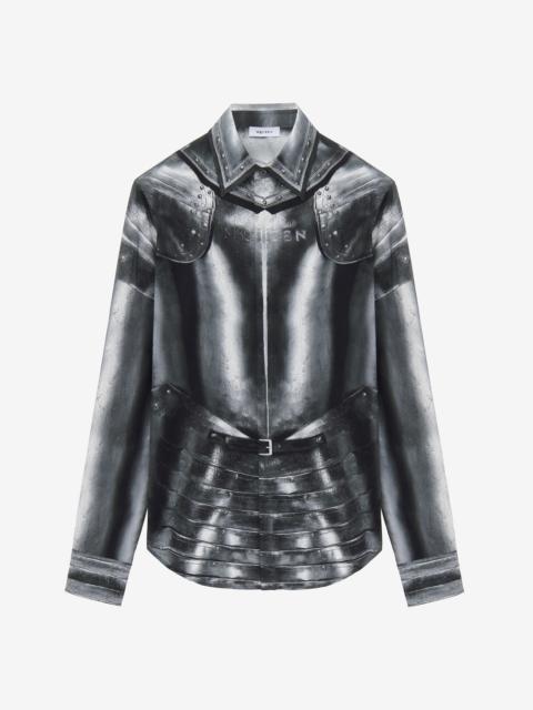 Alexander McQueen Armour Print Poplin Shirt