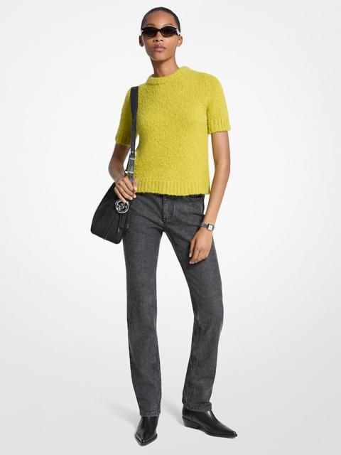 MICHAEL KORS Knit Short-Sleeve Sweater