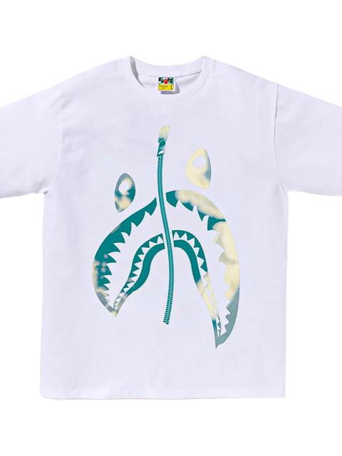 A BATHING APE® Tie Dye Twist Shark Tee "White / Teal" 1L30 110 044 WHITE TEAL