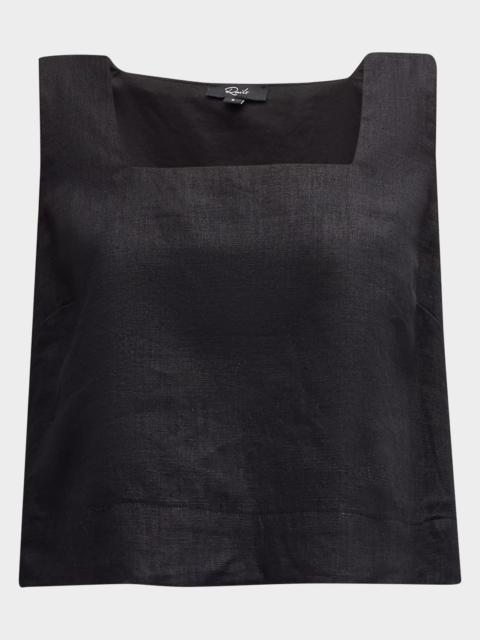 Rails Akira Cropped Linen Blouse