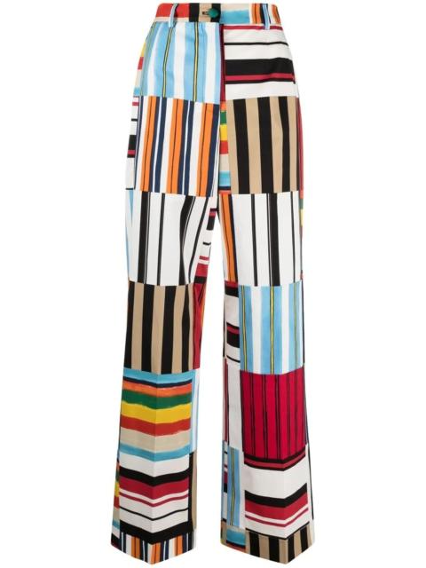 Dolce & Gabbana stripe-detail high-waisted trousers