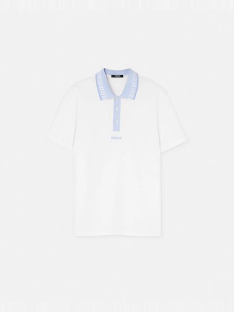 VERSACE Greca Collar Polo Shirt