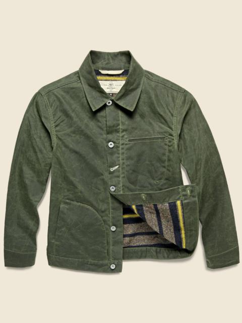 Rogue Territory Supply Jacket - Blanket Lined Waxed Olive Ridgeline