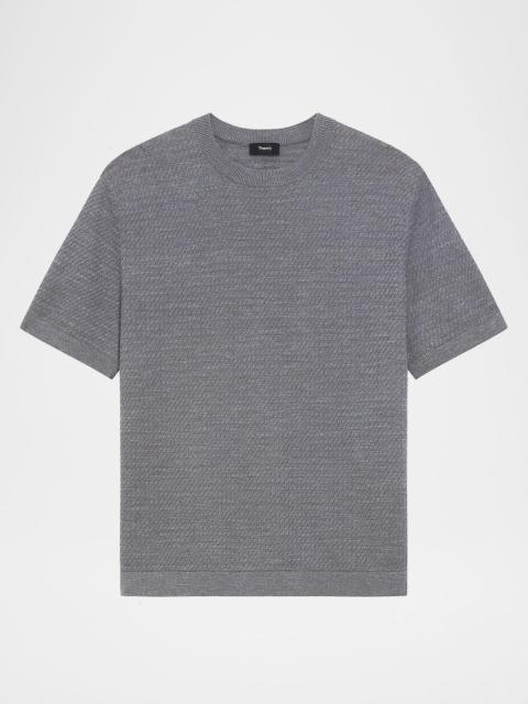 Theory Men's Kolben Knit Short-Sleeve Crewneck Sweater