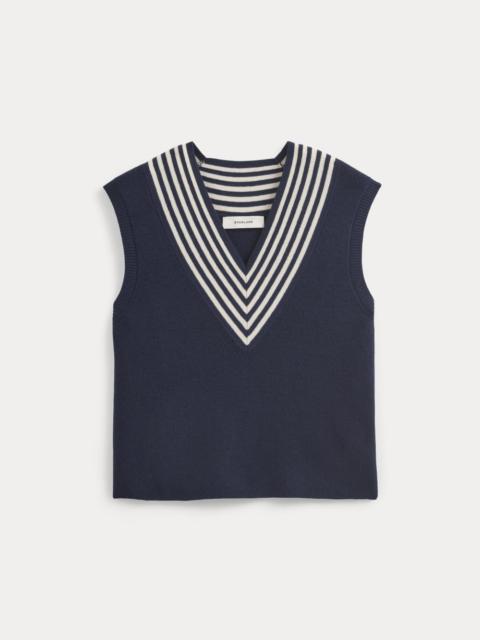 EVERLANE RELAXED V-NECK VEST IN COTTON MERINO