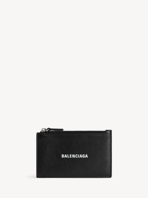 BALENCIAGA Men's Cash Large Long Coin And Card Holder in Black