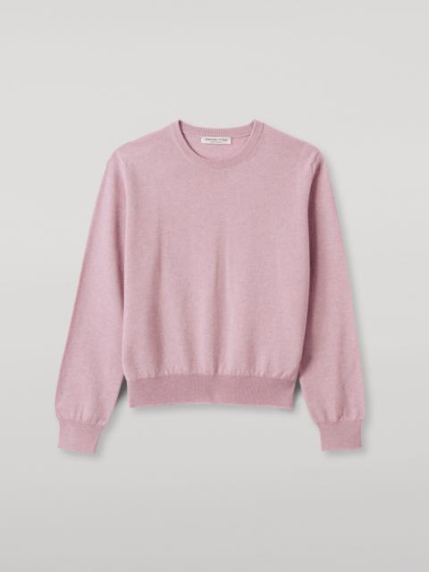 Johnstons of Elgin Lunan Light Pink Classic Crew Jumper