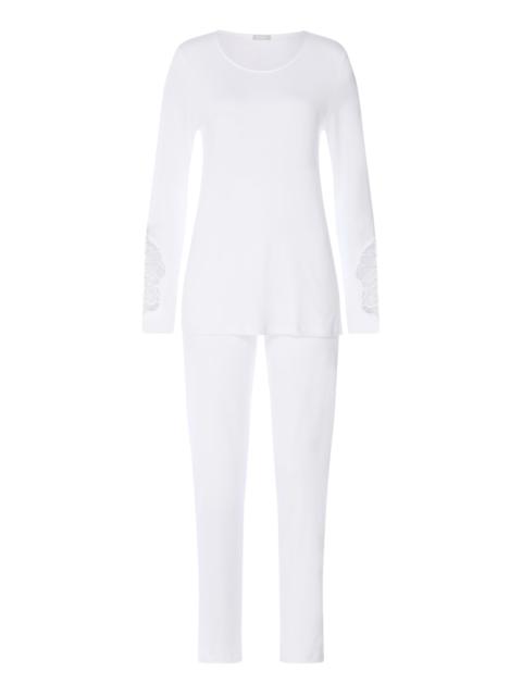 HANRO Belen Embroidered Cotton Pajama Set