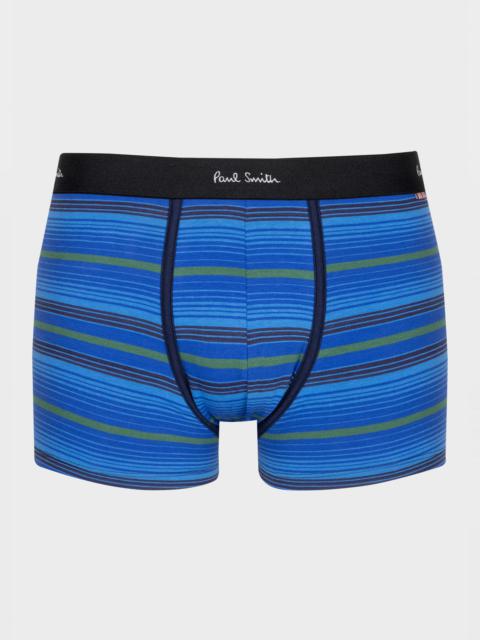 Paul Smith Blue Tonal Stripe Boxer Briefs