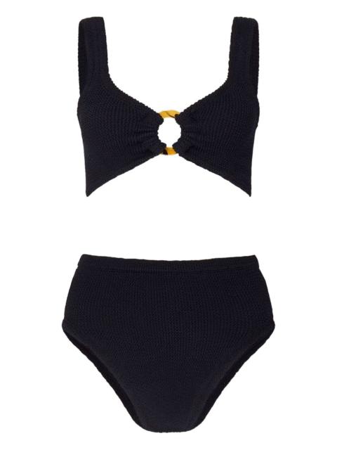 ring-detail high-rise bikini